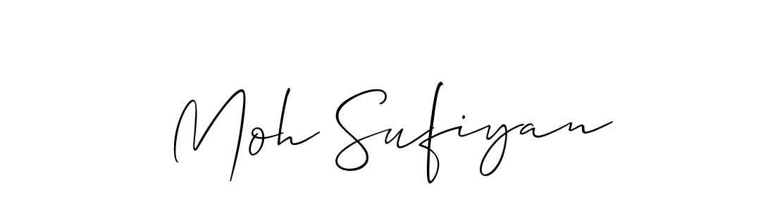 How to Draw Moh Sufiyan signature style? Allison_Script is a latest design signature styles for name Moh Sufiyan. Moh Sufiyan signature style 2 images and pictures png