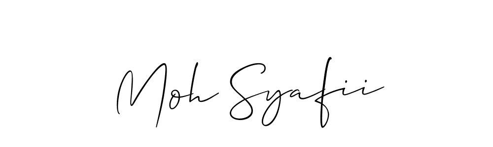 You should practise on your own different ways (Allison_Script) to write your name (Moh Syafii) in signature. don't let someone else do it for you. Moh Syafii signature style 2 images and pictures png
