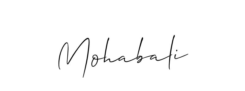Design your own signature with our free online signature maker. With this signature software, you can create a handwritten (Allison_Script) signature for name Mohabali. Mohabali signature style 2 images and pictures png