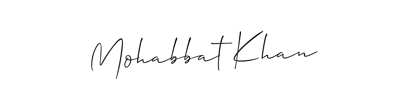 Mohabbat Khan stylish signature style. Best Handwritten Sign (Allison_Script) for my name. Handwritten Signature Collection Ideas for my name Mohabbat Khan. Mohabbat Khan signature style 2 images and pictures png