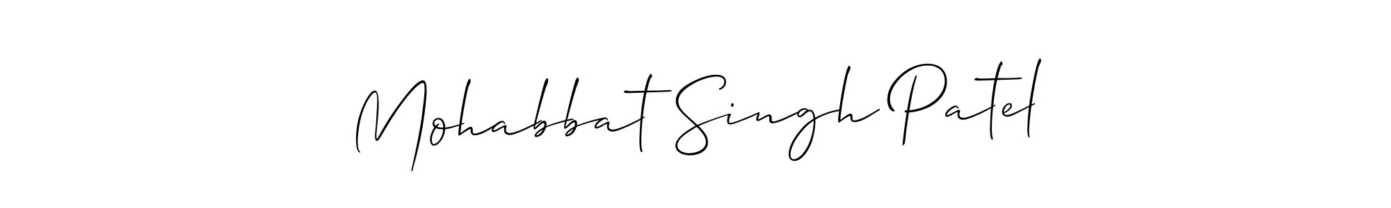 if you are searching for the best signature style for your name Mohabbat Singh Patel. so please give up your signature search. here we have designed multiple signature styles  using Allison_Script. Mohabbat Singh Patel signature style 2 images and pictures png