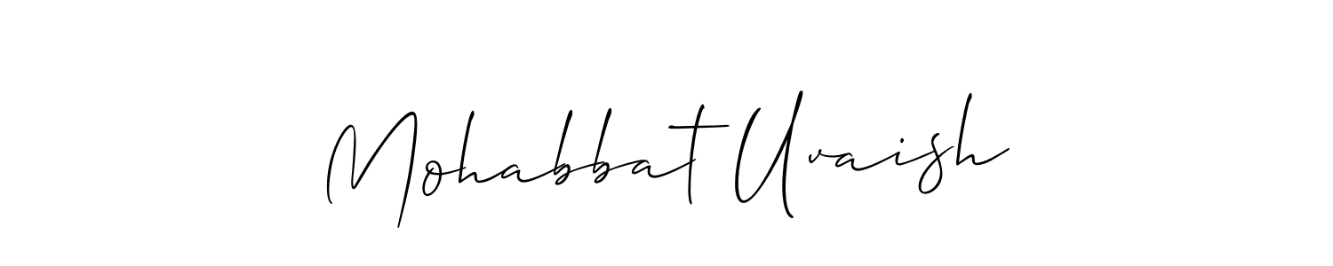 How to make Mohabbat Uvaish name signature. Use Allison_Script style for creating short signs online. This is the latest handwritten sign. Mohabbat Uvaish signature style 2 images and pictures png