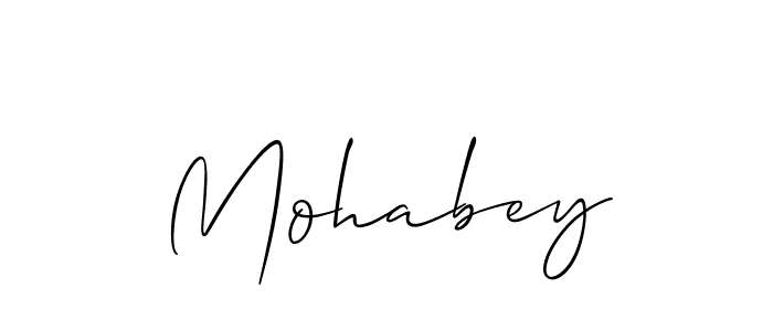 Best and Professional Signature Style for Mohabey. Allison_Script Best Signature Style Collection. Mohabey signature style 2 images and pictures png