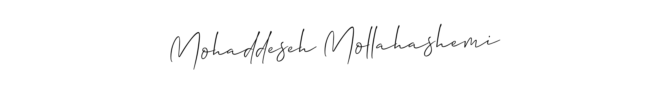 Make a beautiful signature design for name Mohaddeseh Mollahashemi. With this signature (Allison_Script) style, you can create a handwritten signature for free. Mohaddeseh Mollahashemi signature style 2 images and pictures png