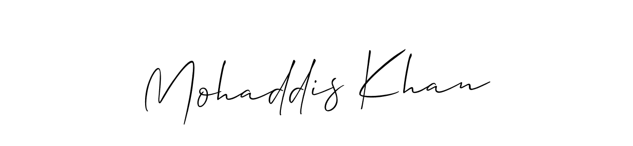 Mohaddis Khan stylish signature style. Best Handwritten Sign (Allison_Script) for my name. Handwritten Signature Collection Ideas for my name Mohaddis Khan. Mohaddis Khan signature style 2 images and pictures png