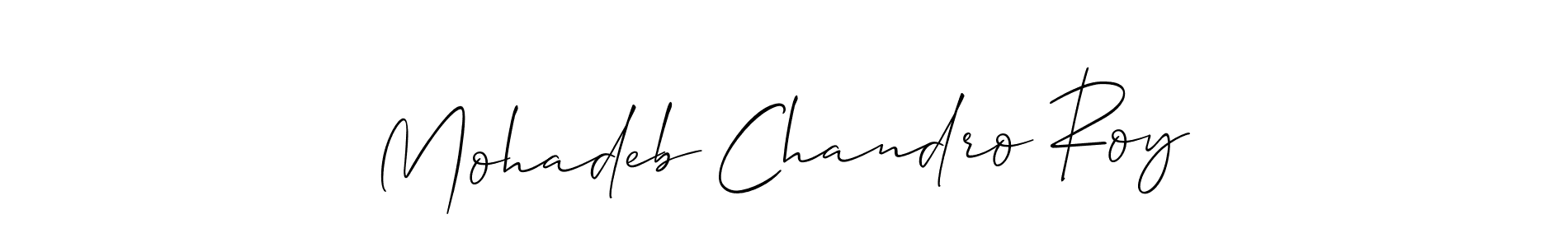 How to Draw Mohadeb Chandro Roy signature style? Allison_Script is a latest design signature styles for name Mohadeb Chandro Roy. Mohadeb Chandro Roy signature style 2 images and pictures png