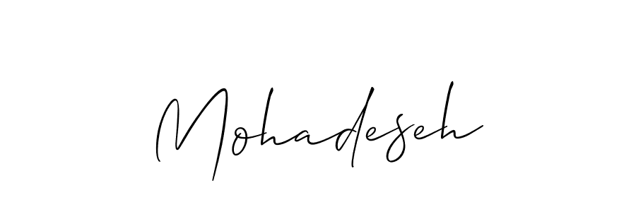 Make a short Mohadeseh signature style. Manage your documents anywhere anytime using Allison_Script. Create and add eSignatures, submit forms, share and send files easily. Mohadeseh signature style 2 images and pictures png