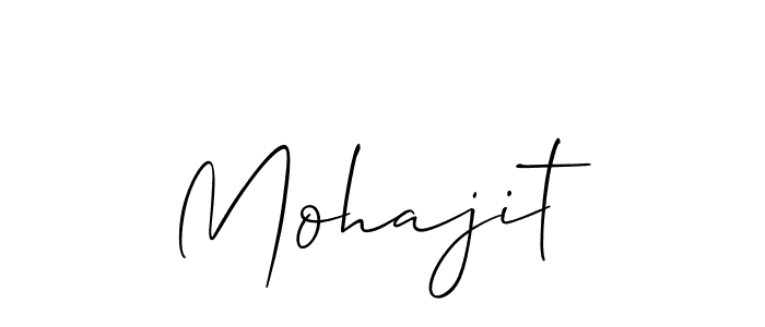 Use a signature maker to create a handwritten signature online. With this signature software, you can design (Allison_Script) your own signature for name Mohajit. Mohajit signature style 2 images and pictures png