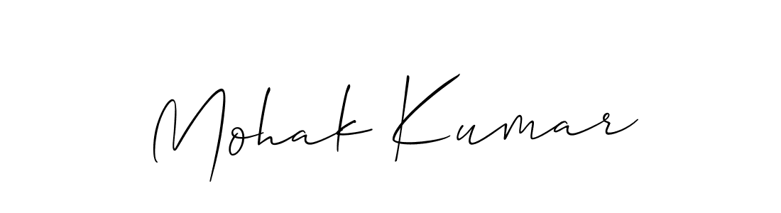 Also we have Mohak Kumar name is the best signature style. Create professional handwritten signature collection using Allison_Script autograph style. Mohak Kumar signature style 2 images and pictures png