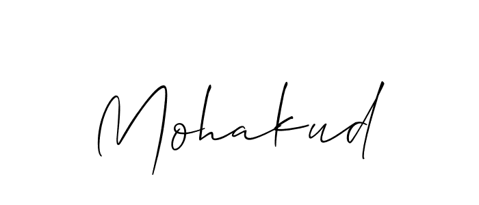 Use a signature maker to create a handwritten signature online. With this signature software, you can design (Allison_Script) your own signature for name Mohakud. Mohakud signature style 2 images and pictures png