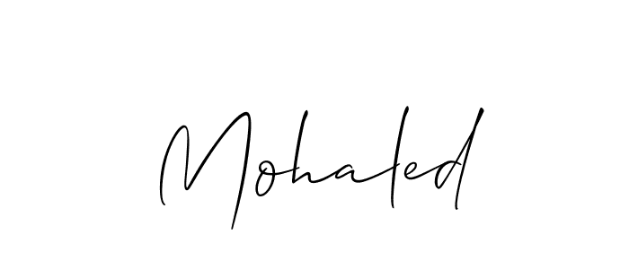 Design your own signature with our free online signature maker. With this signature software, you can create a handwritten (Allison_Script) signature for name Mohaled. Mohaled signature style 2 images and pictures png