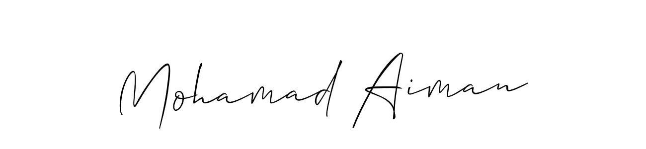 Best and Professional Signature Style for Mohamad Aiman. Allison_Script Best Signature Style Collection. Mohamad Aiman signature style 2 images and pictures png