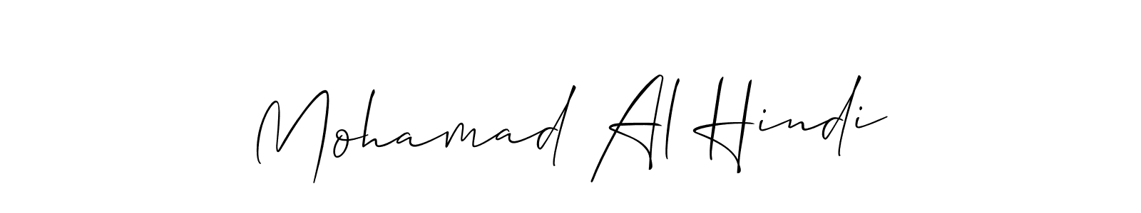 Create a beautiful signature design for name Mohamad Al Hindi. With this signature (Allison_Script) fonts, you can make a handwritten signature for free. Mohamad Al Hindi signature style 2 images and pictures png