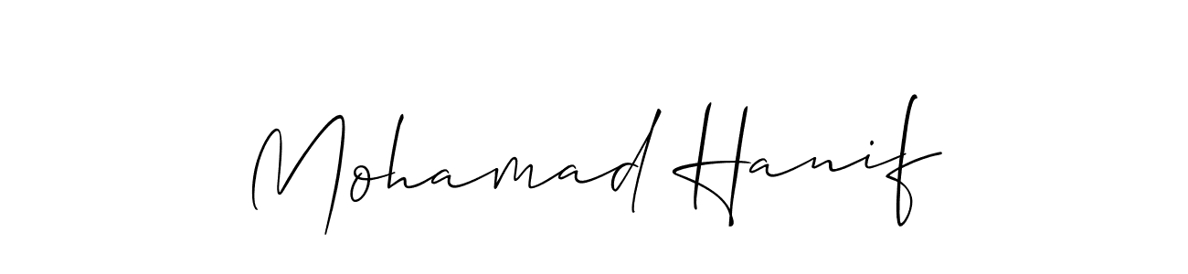 if you are searching for the best signature style for your name Mohamad Hanif. so please give up your signature search. here we have designed multiple signature styles  using Allison_Script. Mohamad Hanif signature style 2 images and pictures png