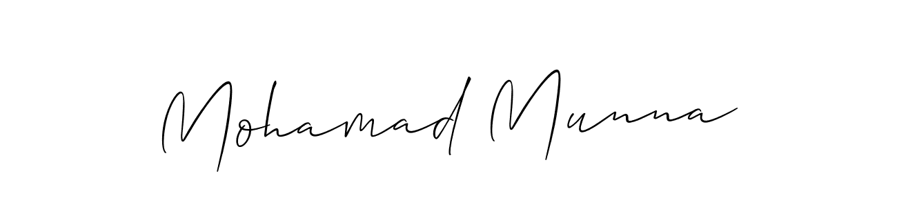 How to make Mohamad Munna signature? Allison_Script is a professional autograph style. Create handwritten signature for Mohamad Munna name. Mohamad Munna signature style 2 images and pictures png