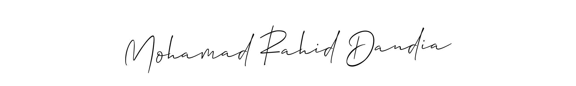Make a beautiful signature design for name Mohamad Rahid Dandia. With this signature (Allison_Script) style, you can create a handwritten signature for free. Mohamad Rahid Dandia signature style 2 images and pictures png