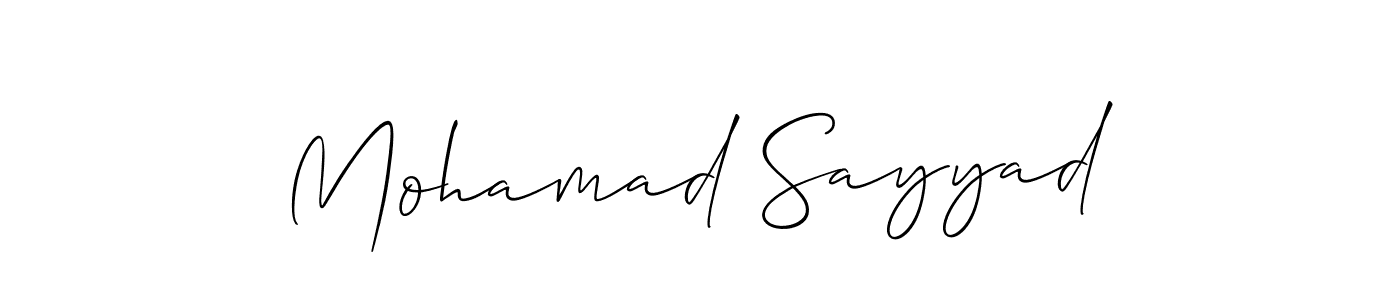 How to make Mohamad Sayyad signature? Allison_Script is a professional autograph style. Create handwritten signature for Mohamad Sayyad name. Mohamad Sayyad signature style 2 images and pictures png