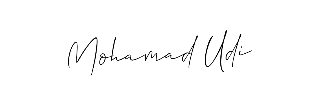 How to make Mohamad Udi name signature. Use Allison_Script style for creating short signs online. This is the latest handwritten sign. Mohamad Udi signature style 2 images and pictures png