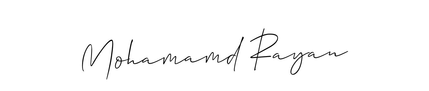 Create a beautiful signature design for name Mohamamd Rayan. With this signature (Allison_Script) fonts, you can make a handwritten signature for free. Mohamamd Rayan signature style 2 images and pictures png