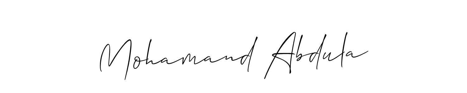 Also You can easily find your signature by using the search form. We will create Mohamand Abdula name handwritten signature images for you free of cost using Allison_Script sign style. Mohamand Abdula signature style 2 images and pictures png