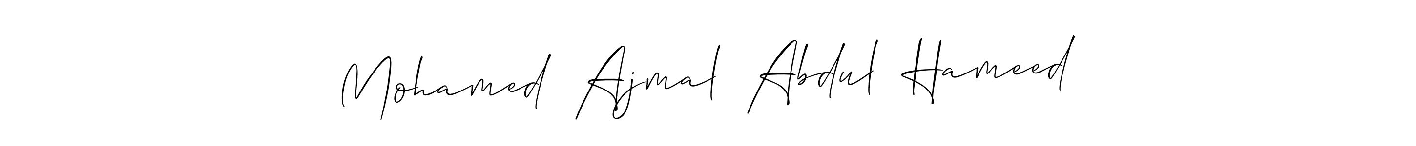 Also You can easily find your signature by using the search form. We will create Mohamed  Ajmal  Abdul  Hameed name handwritten signature images for you free of cost using Allison_Script sign style. Mohamed  Ajmal  Abdul  Hameed signature style 2 images and pictures png