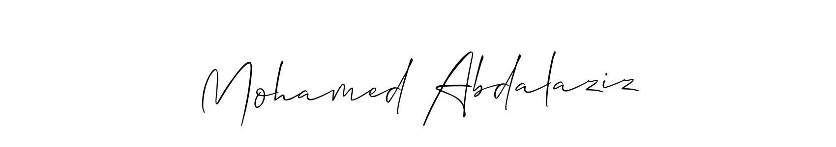 How to make Mohamed Abdalaziz signature? Allison_Script is a professional autograph style. Create handwritten signature for Mohamed Abdalaziz name. Mohamed Abdalaziz signature style 2 images and pictures png