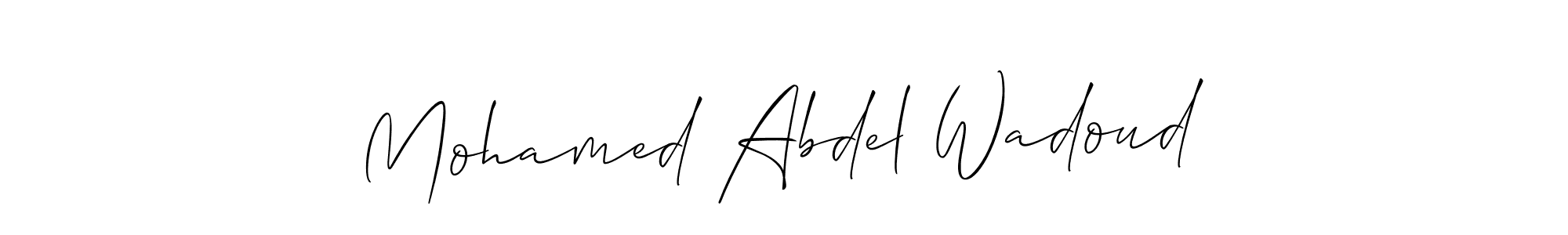 This is the best signature style for the Mohamed Abdel Wadoud name. Also you like these signature font (Allison_Script). Mix name signature. Mohamed Abdel Wadoud signature style 2 images and pictures png