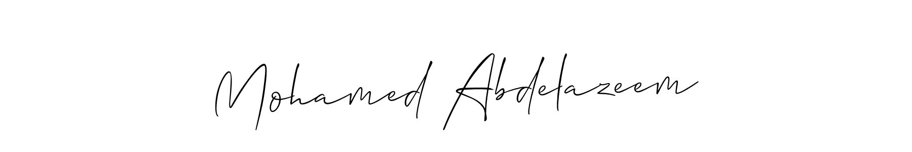 You should practise on your own different ways (Allison_Script) to write your name (Mohamed Abdelazeem) in signature. don't let someone else do it for you. Mohamed Abdelazeem signature style 2 images and pictures png