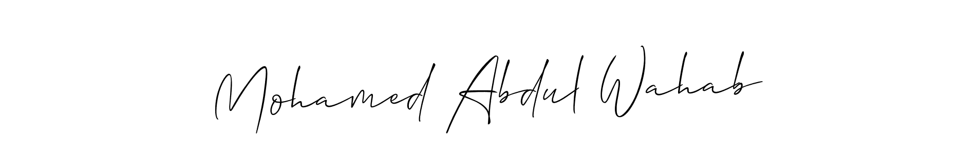 Also You can easily find your signature by using the search form. We will create Mohamed Abdul Wahab name handwritten signature images for you free of cost using Allison_Script sign style. Mohamed Abdul Wahab signature style 2 images and pictures png