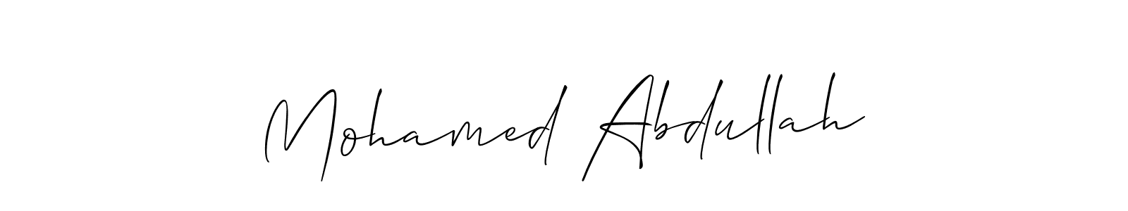 Also we have Mohamed Abdullah name is the best signature style. Create professional handwritten signature collection using Allison_Script autograph style. Mohamed Abdullah signature style 2 images and pictures png