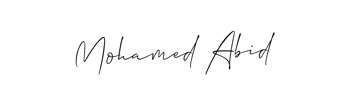 Make a short Mohamed Abid signature style. Manage your documents anywhere anytime using Allison_Script. Create and add eSignatures, submit forms, share and send files easily. Mohamed Abid signature style 2 images and pictures png