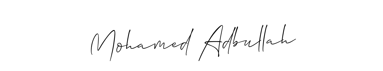 Also we have Mohamed Adbullah name is the best signature style. Create professional handwritten signature collection using Allison_Script autograph style. Mohamed Adbullah signature style 2 images and pictures png