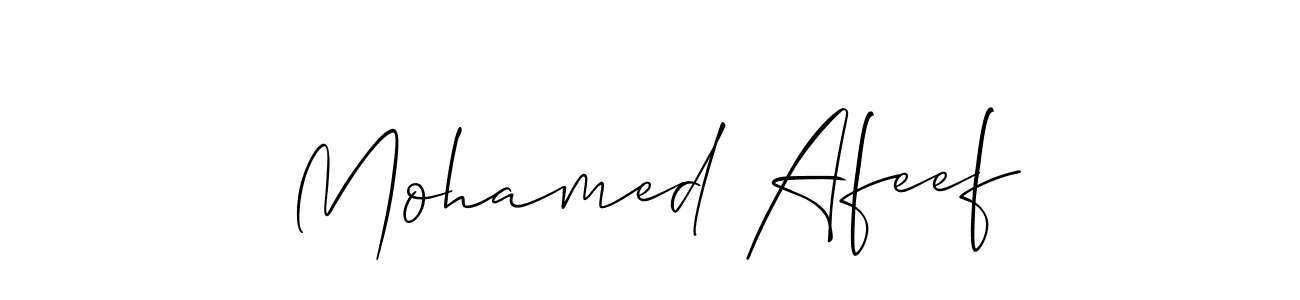 Design your own signature with our free online signature maker. With this signature software, you can create a handwritten (Allison_Script) signature for name Mohamed Afeef. Mohamed Afeef signature style 2 images and pictures png