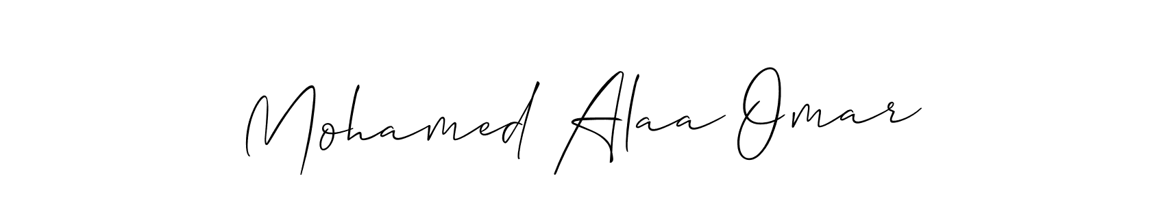 if you are searching for the best signature style for your name Mohamed Alaa Omar. so please give up your signature search. here we have designed multiple signature styles  using Allison_Script. Mohamed Alaa Omar signature style 2 images and pictures png