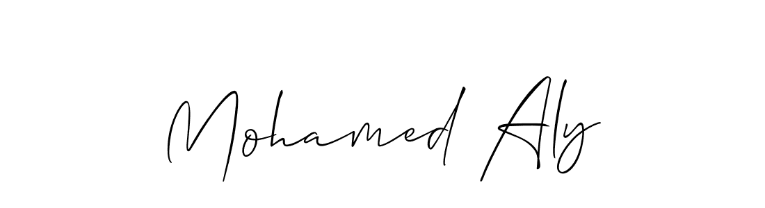 How to make Mohamed Aly name signature. Use Allison_Script style for creating short signs online. This is the latest handwritten sign. Mohamed Aly signature style 2 images and pictures png