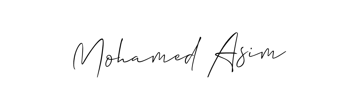 Create a beautiful signature design for name Mohamed Asim. With this signature (Allison_Script) fonts, you can make a handwritten signature for free. Mohamed Asim signature style 2 images and pictures png