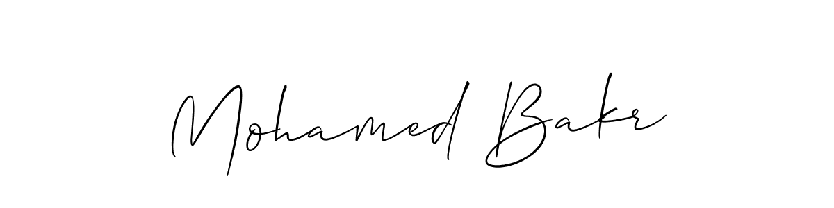 It looks lik you need a new signature style for name Mohamed Bakr. Design unique handwritten (Allison_Script) signature with our free signature maker in just a few clicks. Mohamed Bakr signature style 2 images and pictures png