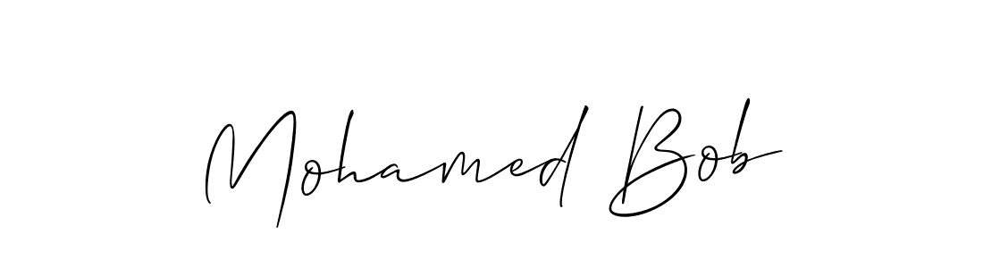 Use a signature maker to create a handwritten signature online. With this signature software, you can design (Allison_Script) your own signature for name Mohamed Bob. Mohamed Bob signature style 2 images and pictures png