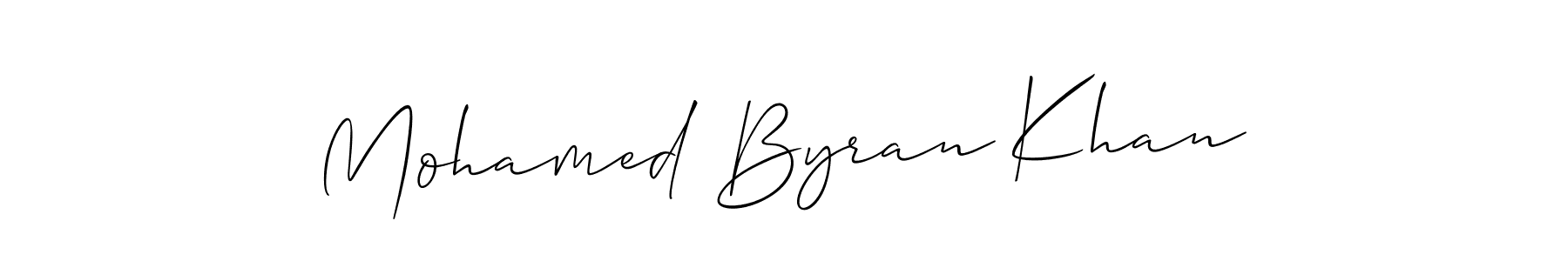 Mohamed Byran Khan stylish signature style. Best Handwritten Sign (Allison_Script) for my name. Handwritten Signature Collection Ideas for my name Mohamed Byran Khan. Mohamed Byran Khan signature style 2 images and pictures png