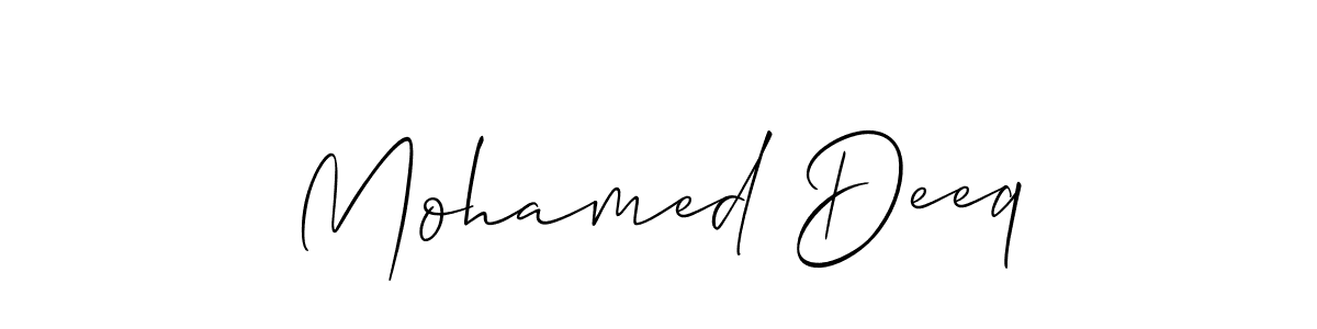 You can use this online signature creator to create a handwritten signature for the name Mohamed Deeq. This is the best online autograph maker. Mohamed Deeq signature style 2 images and pictures png