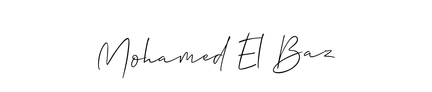 Mohamed El Baz stylish signature style. Best Handwritten Sign (Allison_Script) for my name. Handwritten Signature Collection Ideas for my name Mohamed El Baz. Mohamed El Baz signature style 2 images and pictures png