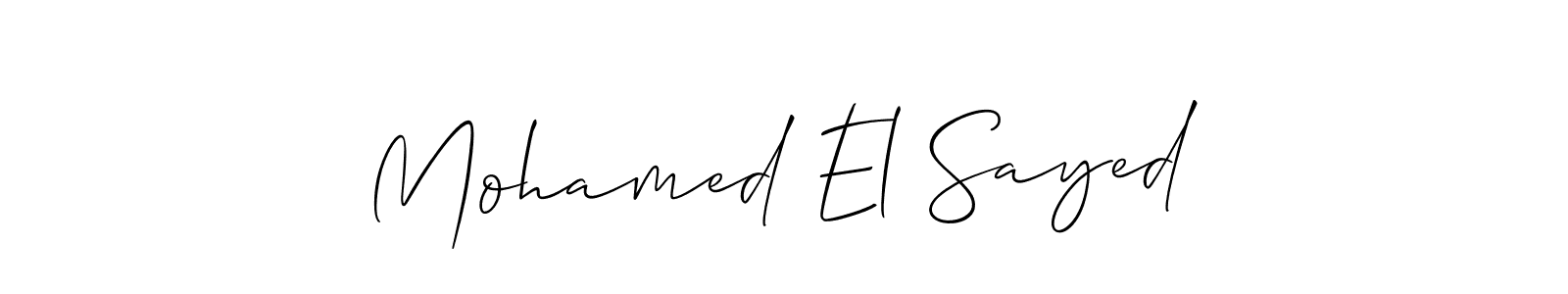 How to make Mohamed El Sayed name signature. Use Allison_Script style for creating short signs online. This is the latest handwritten sign. Mohamed El Sayed signature style 2 images and pictures png