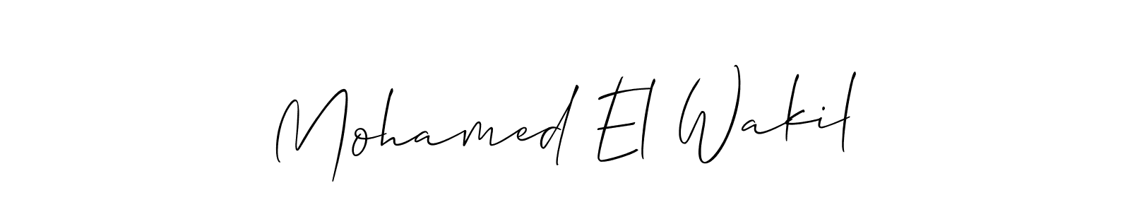 Also we have Mohamed El Wakil name is the best signature style. Create professional handwritten signature collection using Allison_Script autograph style. Mohamed El Wakil signature style 2 images and pictures png