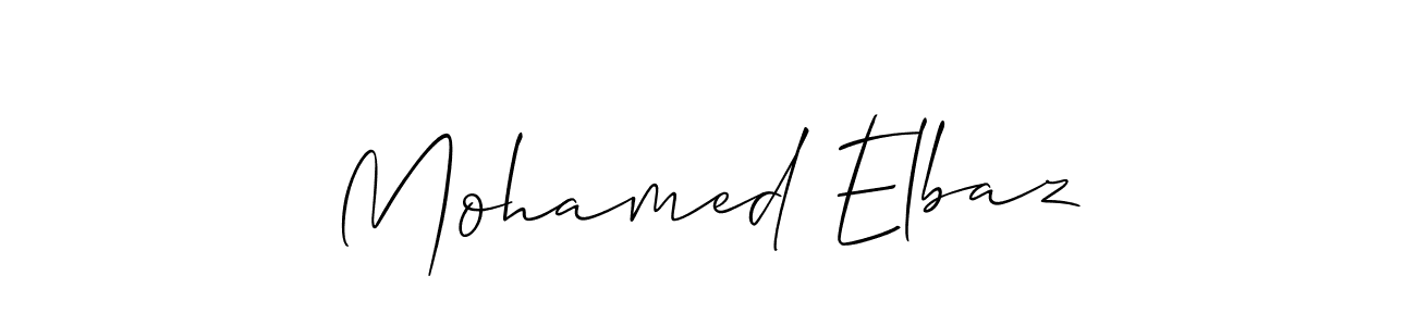 Make a beautiful signature design for name Mohamed Elbaz. With this signature (Allison_Script) style, you can create a handwritten signature for free. Mohamed Elbaz signature style 2 images and pictures png