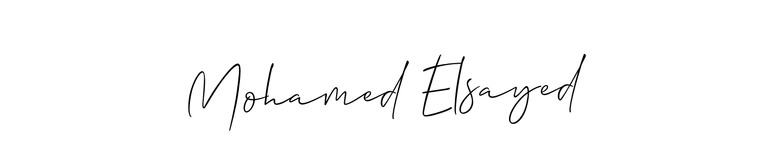 Also You can easily find your signature by using the search form. We will create Mohamed Elsayed name handwritten signature images for you free of cost using Allison_Script sign style. Mohamed Elsayed signature style 2 images and pictures png