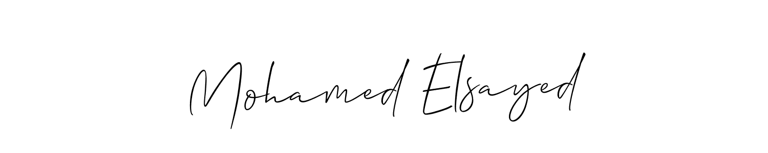 Also You can easily find your signature by using the search form. We will create Mohamed Elsayed name handwritten signature images for you free of cost using Allison_Script sign style. Mohamed Elsayed signature style 2 images and pictures png