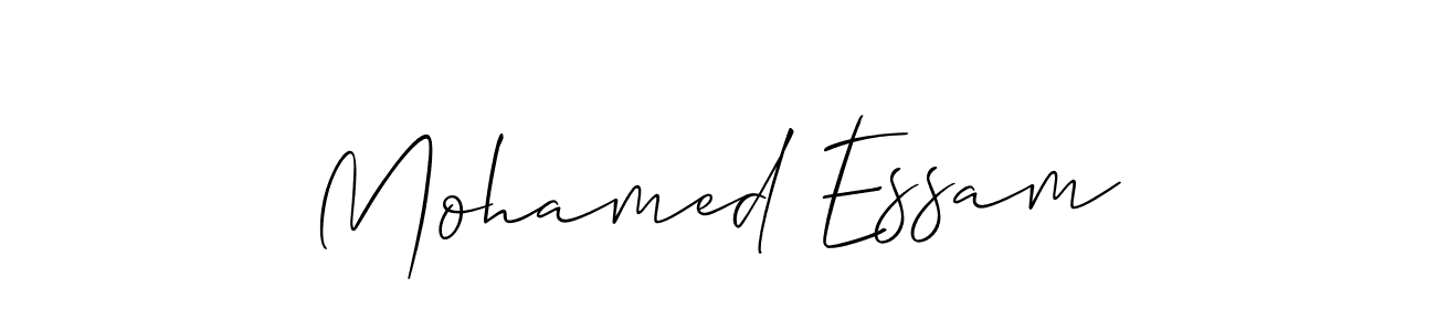 Also we have Mohamed Essam name is the best signature style. Create professional handwritten signature collection using Allison_Script autograph style. Mohamed Essam signature style 2 images and pictures png