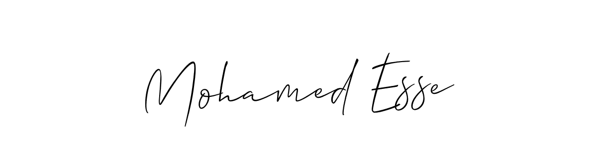 How to make Mohamed Esse signature? Allison_Script is a professional autograph style. Create handwritten signature for Mohamed Esse name. Mohamed Esse signature style 2 images and pictures png