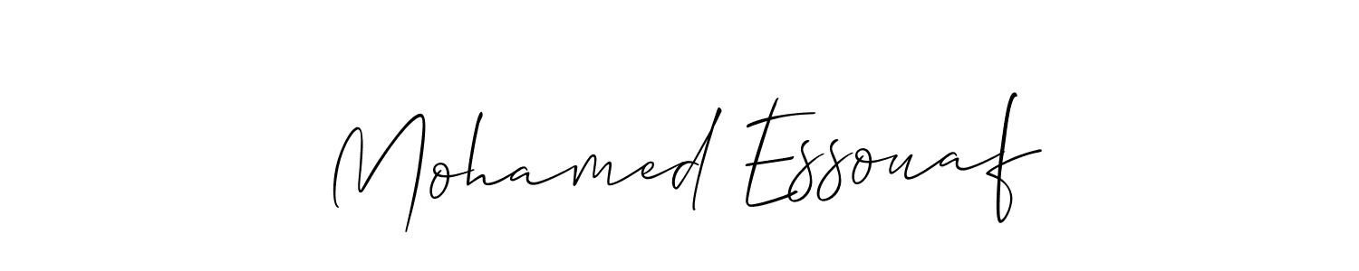 if you are searching for the best signature style for your name Mohamed Essouaf. so please give up your signature search. here we have designed multiple signature styles  using Allison_Script. Mohamed Essouaf signature style 2 images and pictures png