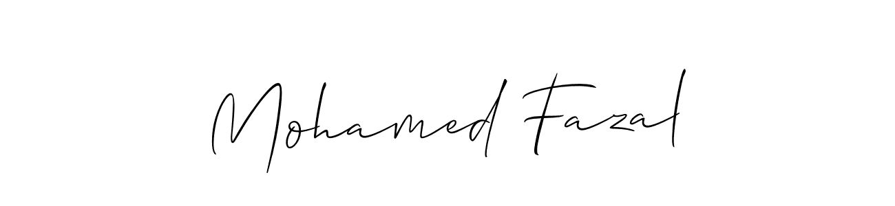 How to make Mohamed Fazal signature? Allison_Script is a professional autograph style. Create handwritten signature for Mohamed Fazal name. Mohamed Fazal signature style 2 images and pictures png